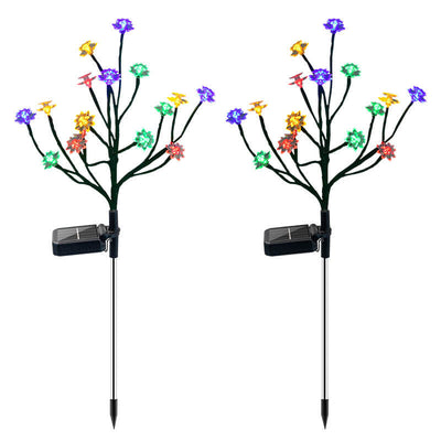 Solar Branch Lotus Light 16 LED Outdoor Garten Rasen dekoratives Licht 