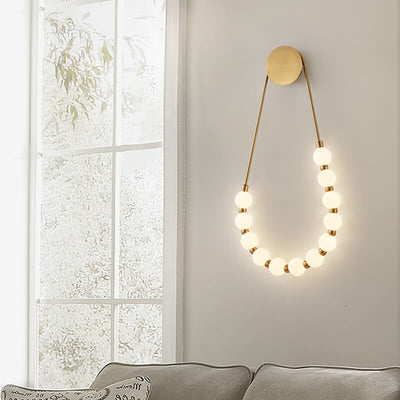 Modern Minimalist Necklace Magic Bean LED Wall Sconce Lamp