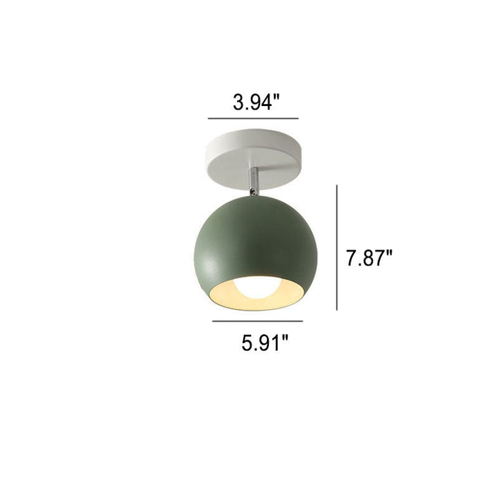 Dôme Macaron Nordique 1 Lumière Plafonnier Semi-Encastré 