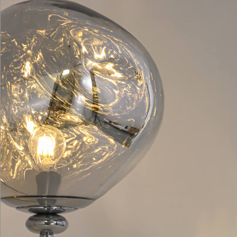 Italian Lava Acrylic Conical Electroplated Iron Base 1-Light Standing Floor Lamp