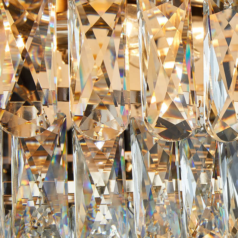 European Light Luxury Crystal 8/12 Light Unterputz-Deckenleuchte 