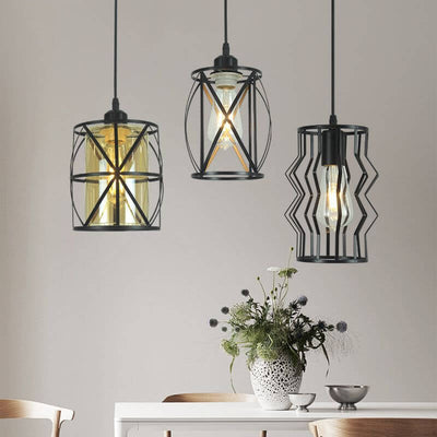 Retro Industrial Iron Creative Hollow Design 1-Light Pendant Light