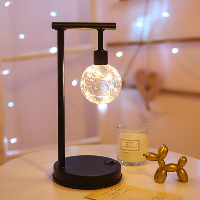 Simple Ball Shade Iron LED USB Battery Night Light Table Lamp