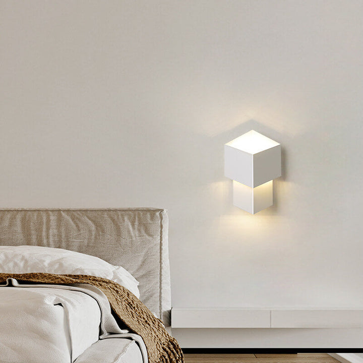 Moderne Creme Stil Einfacher Quadratischer LED Wandleuchte Lampe 