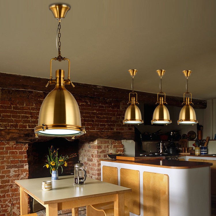 Traditionelle Retro-Industrie-Hängelampe mit 1 LED-Licht aus Schmiedeeisen für das Esszimmer 