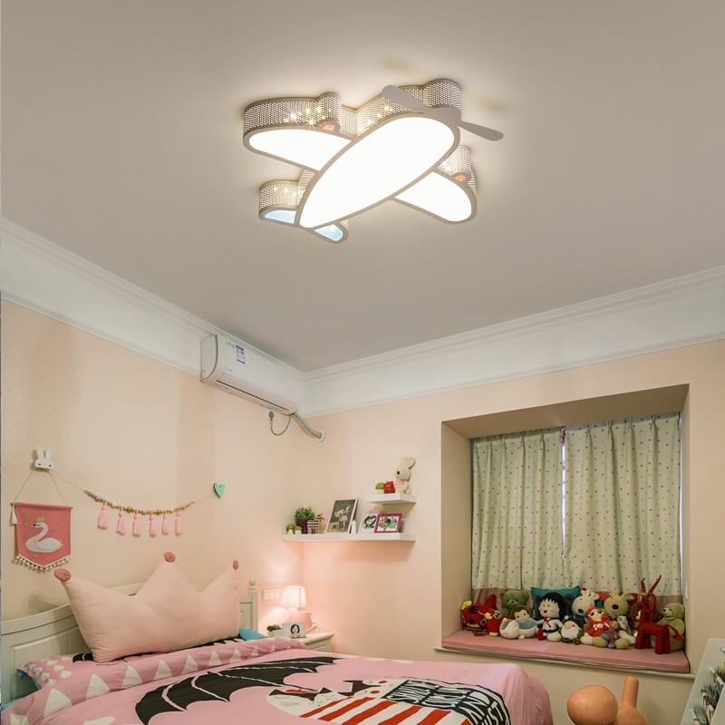 Creative Simplicity Airplane Acrylic LED Kids Flush Mount Ceiling Light