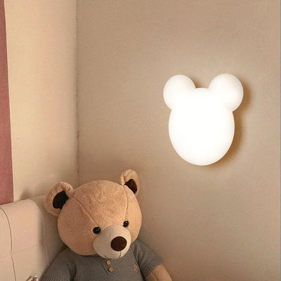 Cartoon Minimalist Bear Shape LED Wall Sconce Lamp