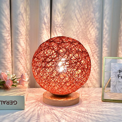 Modern Minimalist Hemp Vine Weaving 1-Light LED Table Lamp