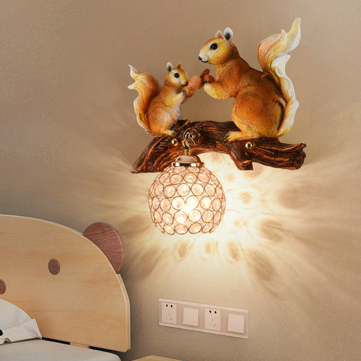 Lampe murale à 1 lumière en résine de noix d&