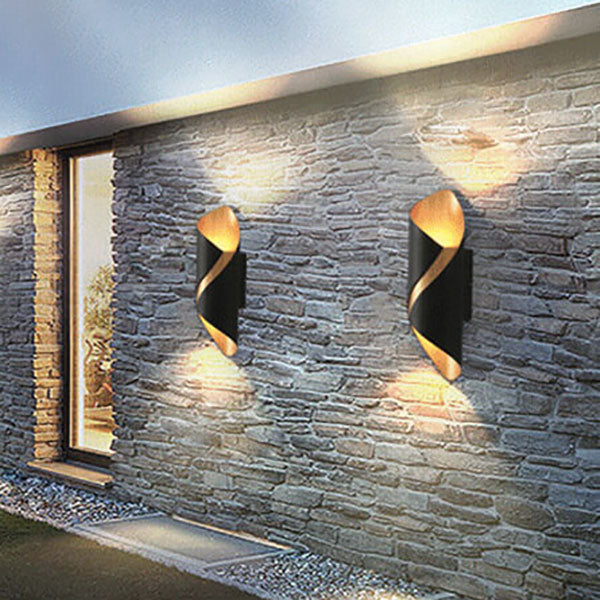 مصباح حائط LED حديث إبداعي مزدوج الرأس من الألومنيوم والأكريليك 