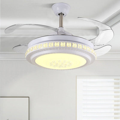 Modern Minimalist Star Piano Design LED Downrod Ceiling Fan Light