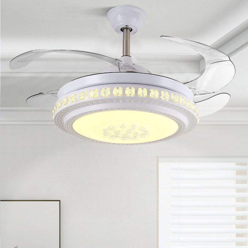 Modernes, minimalistisches LED-Deckenventilator-Licht mit Sternenklavier-Design