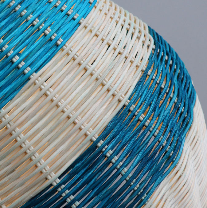 Modern Colorful Bamboo Weaving 1-Light Pendant Light