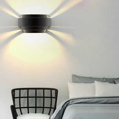 European Minimalist Solid Color Half-circle Iron LED Wall Sconce Lamp