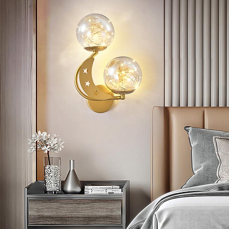 Moderne kreative Glas 2-Licht LED Wandleuchte 