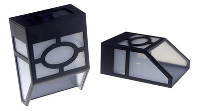 Retro Solar Square Waterproof Outdoor LED Garden Fence Wall Light