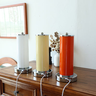 Vintage Glass Column USB LED Night Light Table Light