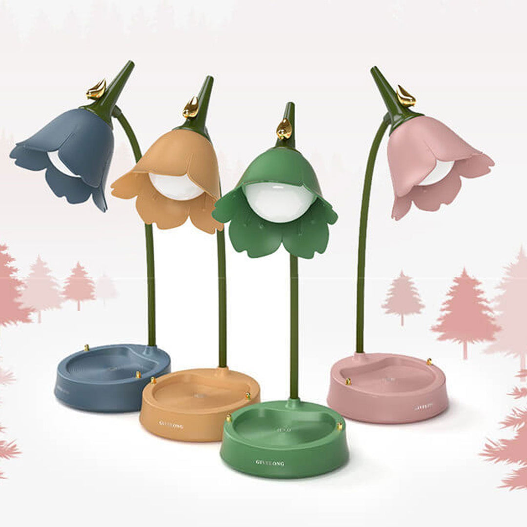 Lampe de table LED avec design créatif de fleur et d&
