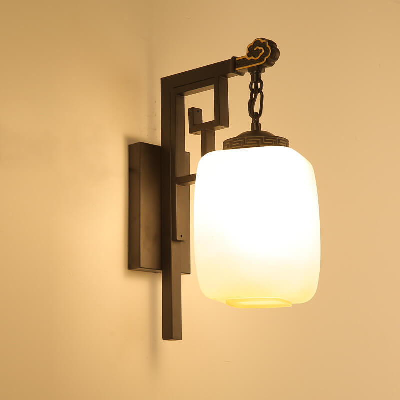 Nouveau design de motif rétro simple chinois applique murale à 1 lumière 