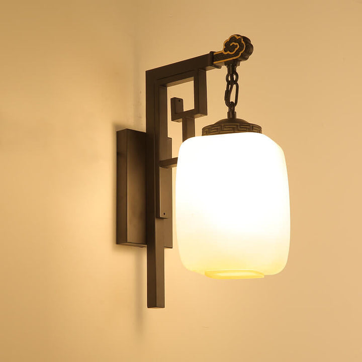 Nouveau design de motif rétro simple chinois applique murale à 1 lumière 