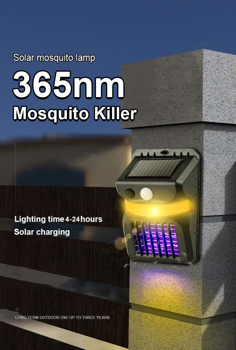 Solar Mosquito Repellent Function Human Intelligent Sensor Outdoor Garden Wall Sconce Lamp