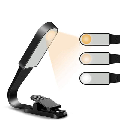 USB Clip Light Rechargeable Infinitely Dimmable Touch LED Reading Desk Lamp