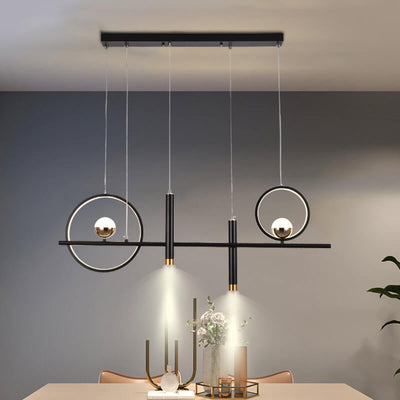 Modern Minimalist Creative Circle Line Combination Design LED Island Light Chandelier