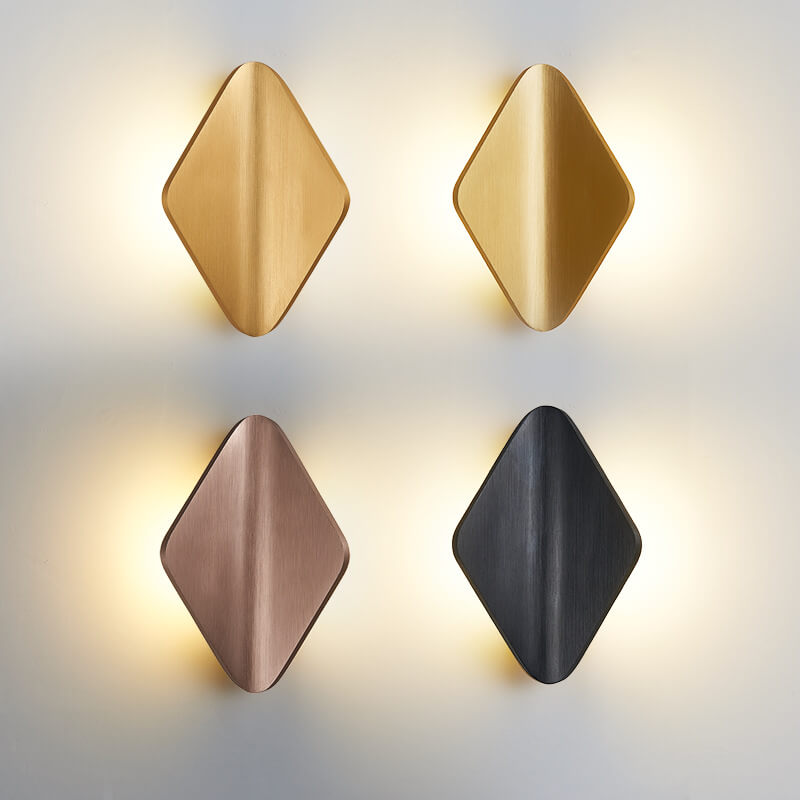 Modern Bending Rhombus Aluminum LED Wall Sconce Lamp