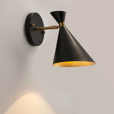 Nordic Creative Horn Black Gold 1-Light Wall Sconce Lamp