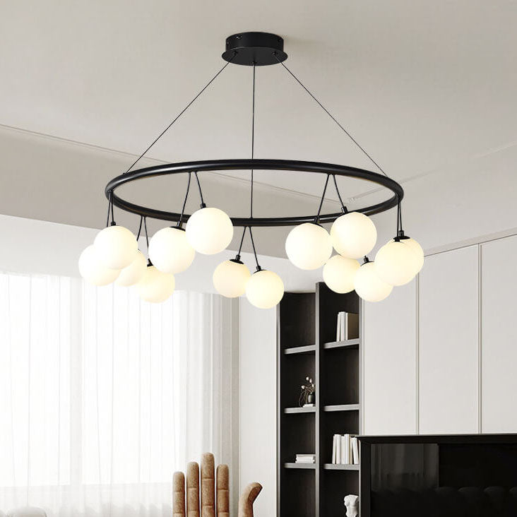 Nordic Modern Cherry Shape Iron Straight Row 8/10/14-Light Island Light Chandelier