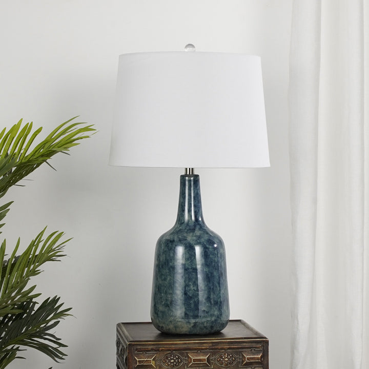 Chinesische leichte Luxus-Vintage-Keramik-Tischlampe mit 1 Licht