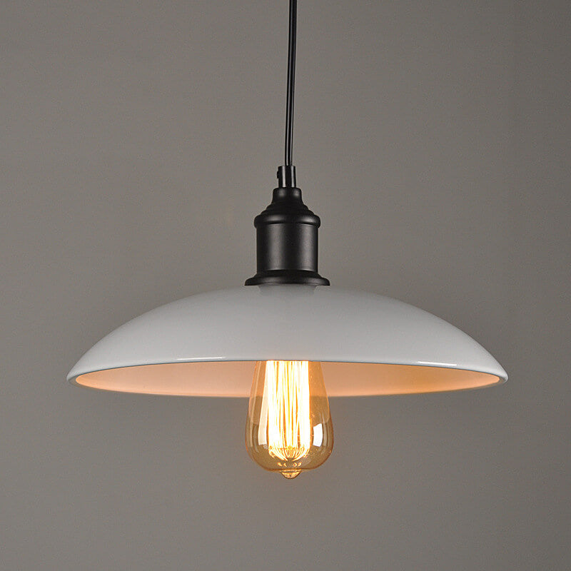 Tapa de Olla de Hierro Vintage Industrial Lámpara Colgante de Loft de 1 Luz 