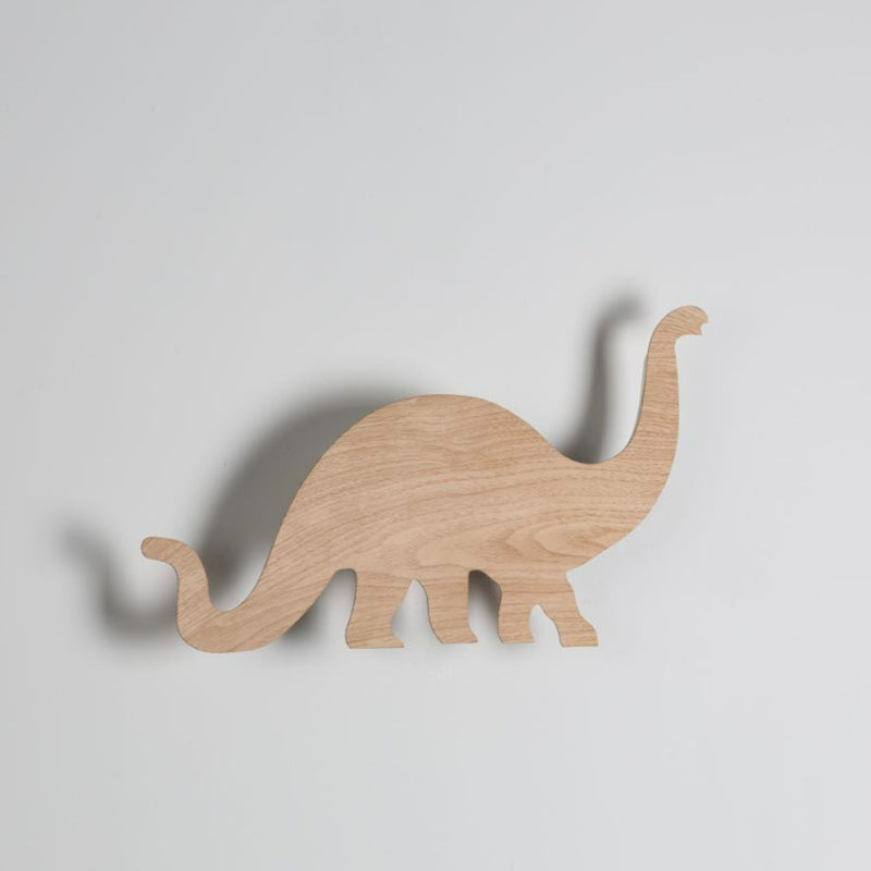 Zeitgenössische kreative Nachahmung Holzmaserung Dinosaurier Form LED Kinder Wandleuchte Lampe für Schlafzimmer 