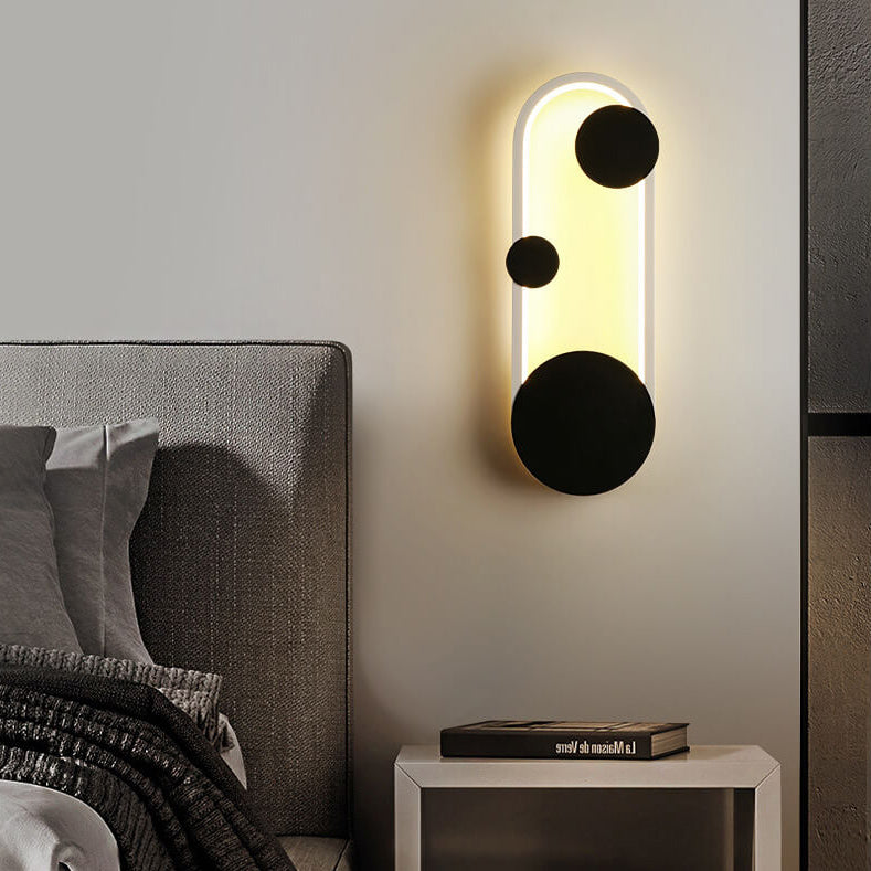 Modern Minimalist Oval Round Ring LED Wall Sconce Lamp