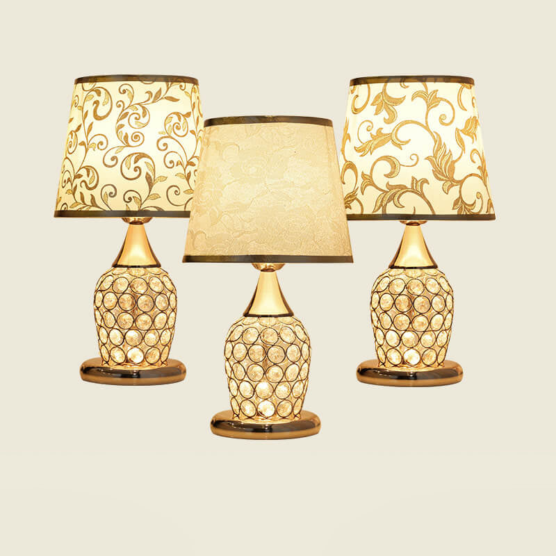 Lampe de table 1 lumière avec design créatif de motif en cristal européen 