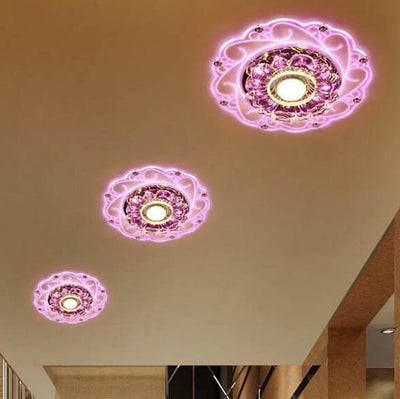 Modern Creative Flower Round LED Flush Mount Ceiling Light