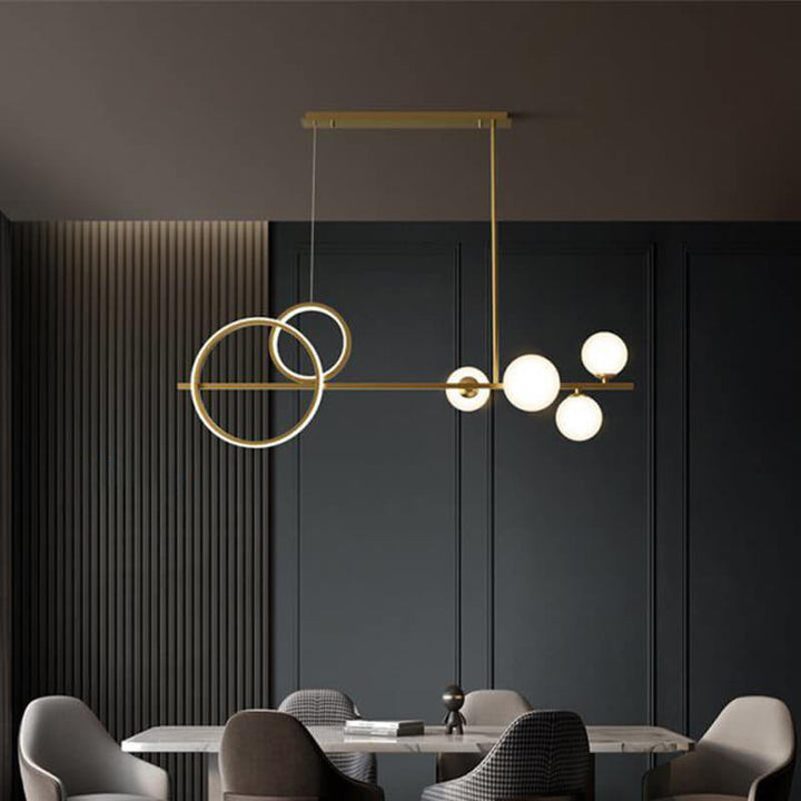 Moderne Luxus Lange Magic Bean Runde LED 6-Licht Kronleuchter 