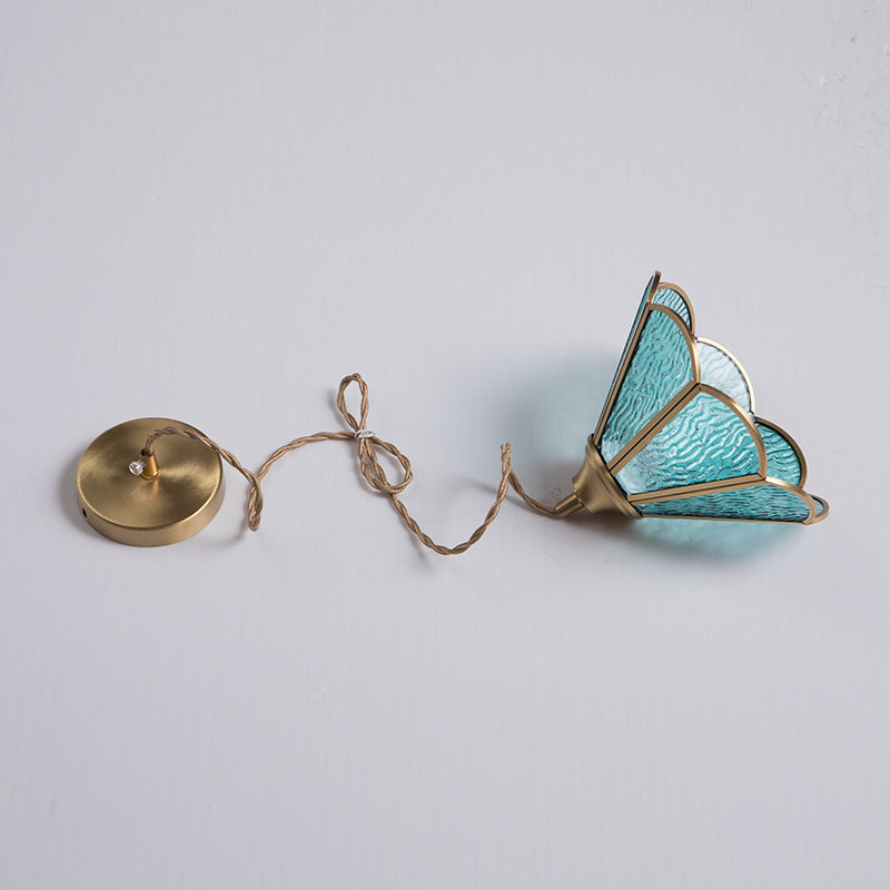 Japanese Vintage Petal Cone Brass 1-Light Pendant Light