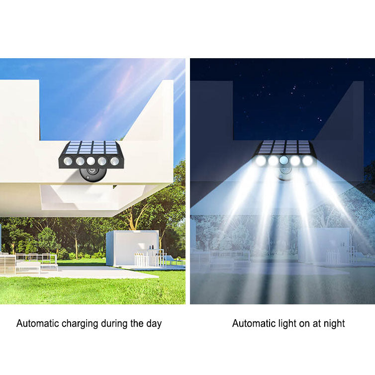 ضوء حائط LED خارجي مقاوم للماء بمستشعر حركة شمسي حديث 
