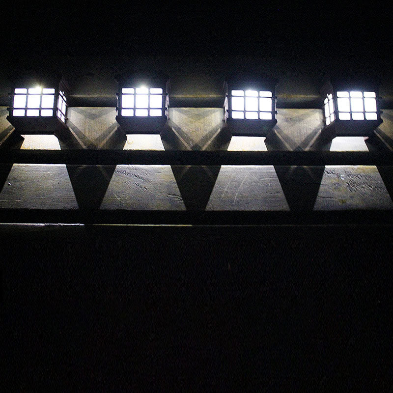 Cour étanche fenêtre panneau LED solaire applique murale lampe lumière extérieure 