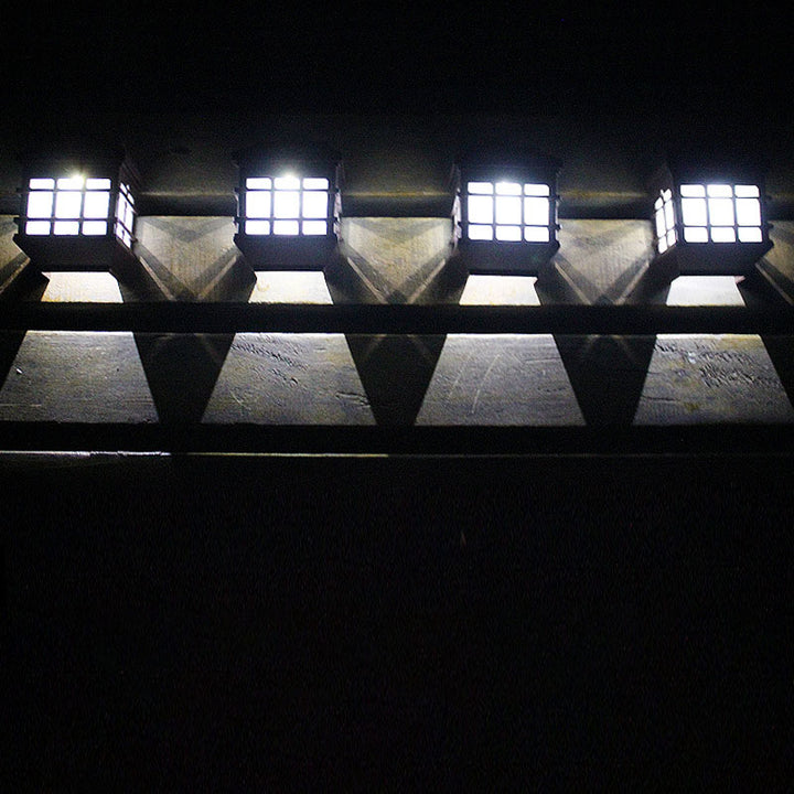 Cour étanche fenêtre panneau LED solaire applique murale lampe lumière extérieure 