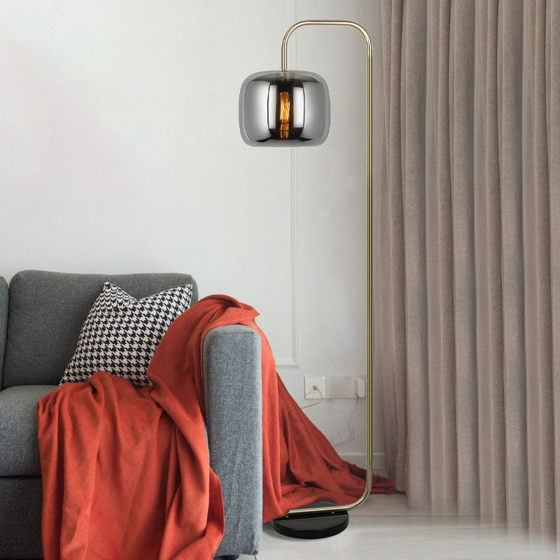 Nordische Vintage minimalistische Stehlampe aus Eisenmarmor mit 1 Leuchte 