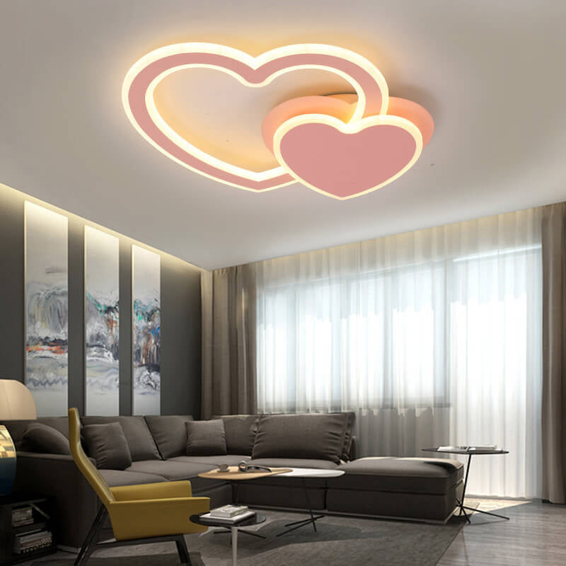 Modern Creative Heart Shaped LED Flush Mount Ceiling Light