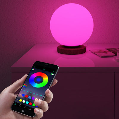 Creative RGB Round Geometry Smart LED Night Light Table Lamp