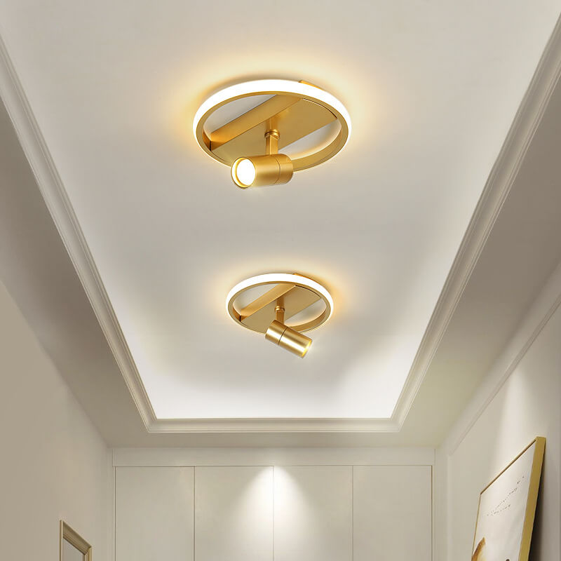 Modern Minimalist Rotating LED Flush Mount Ceiling Light