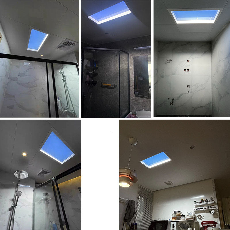 Modern Smart Blue Sky Aluminum LED Flush Mount Ceiling Light