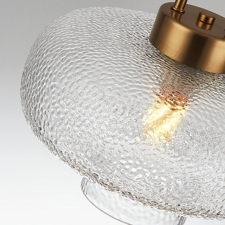 Nordisches Licht Luxus Oval Klar Glas 1-Licht Pendelleuchte 