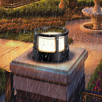 Modern Outdoor Cylindrical Column Head Light LED Outdoor Waterproof Patio Landscape