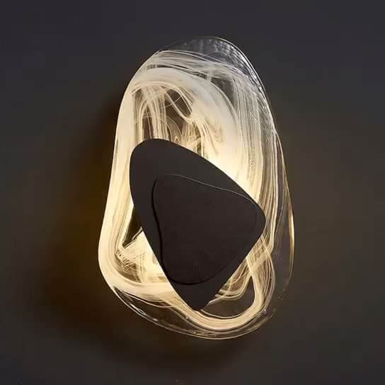 Modern Creative Oval Glass 1-Light LED Wall Sconce Lamp