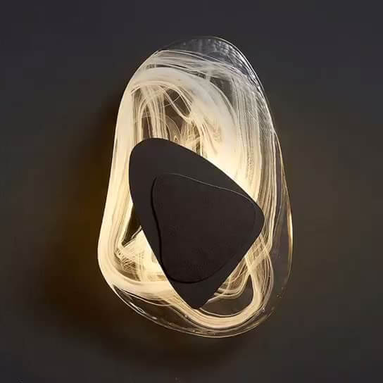 Moderne kreative ovale 1-Licht-LED-Wandleuchte aus Glas 